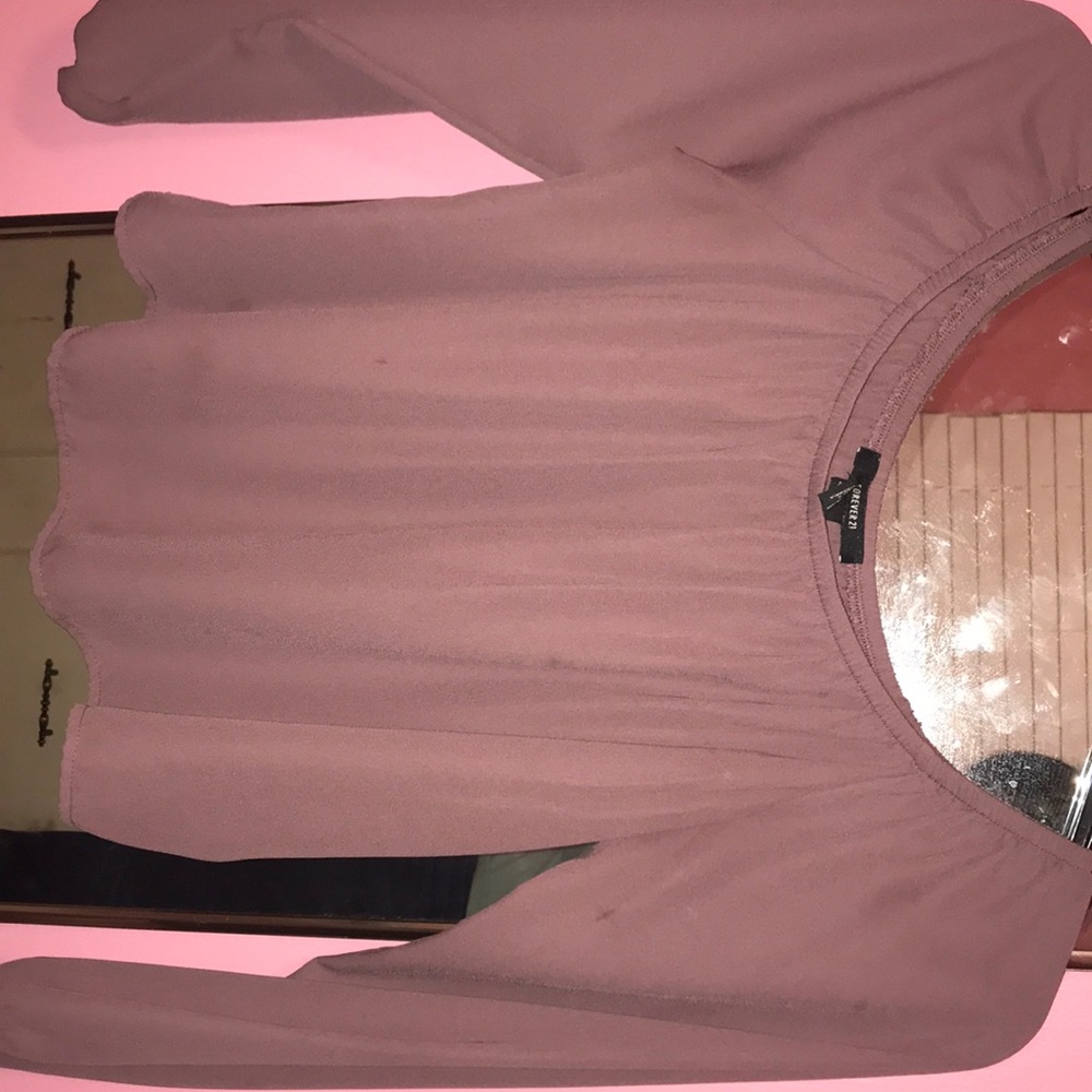 Purple off the shoulders shirt